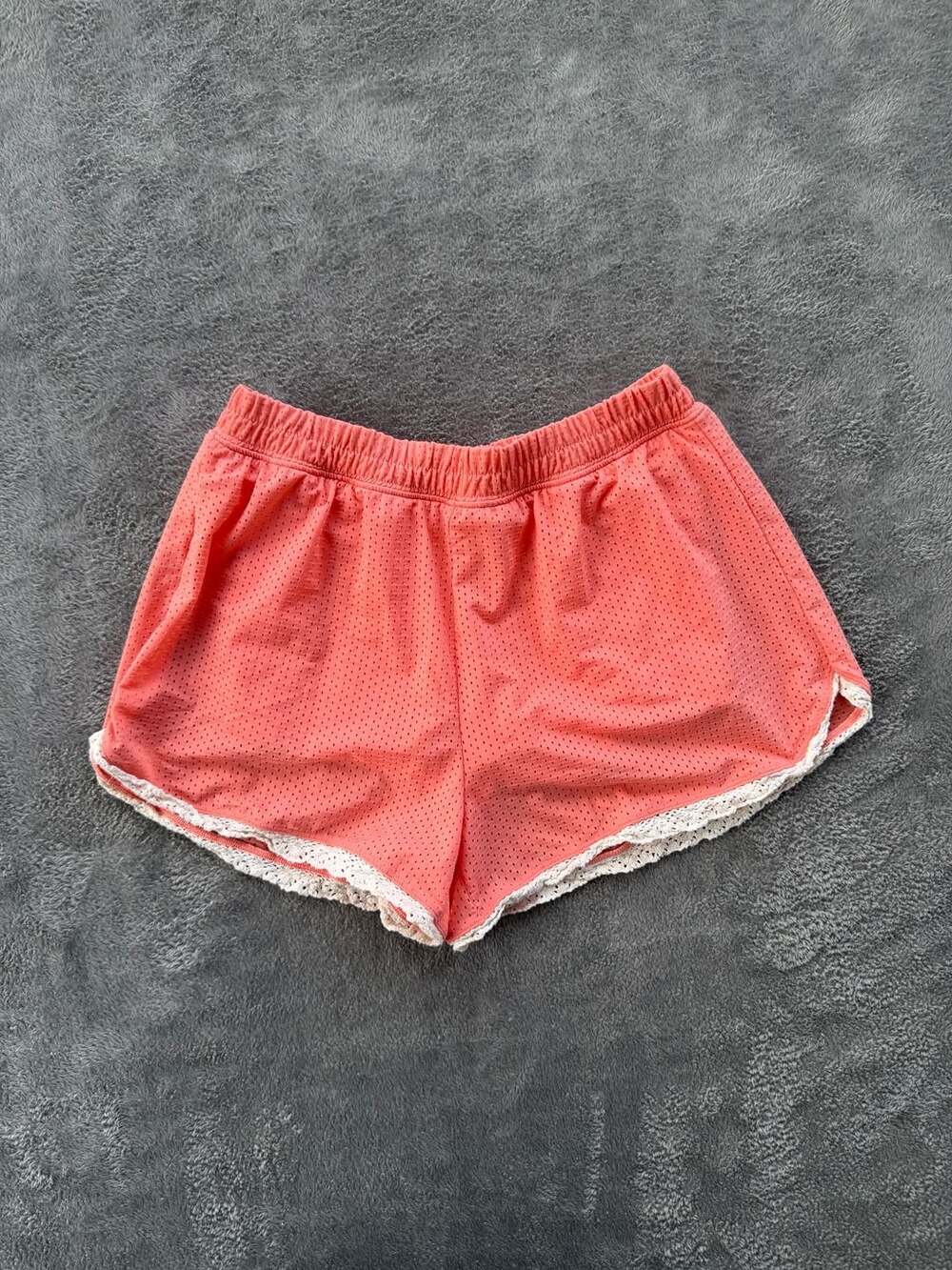 Offline By Aerie Mesh Lace Short Size S Coral Pink Athletic Shorts